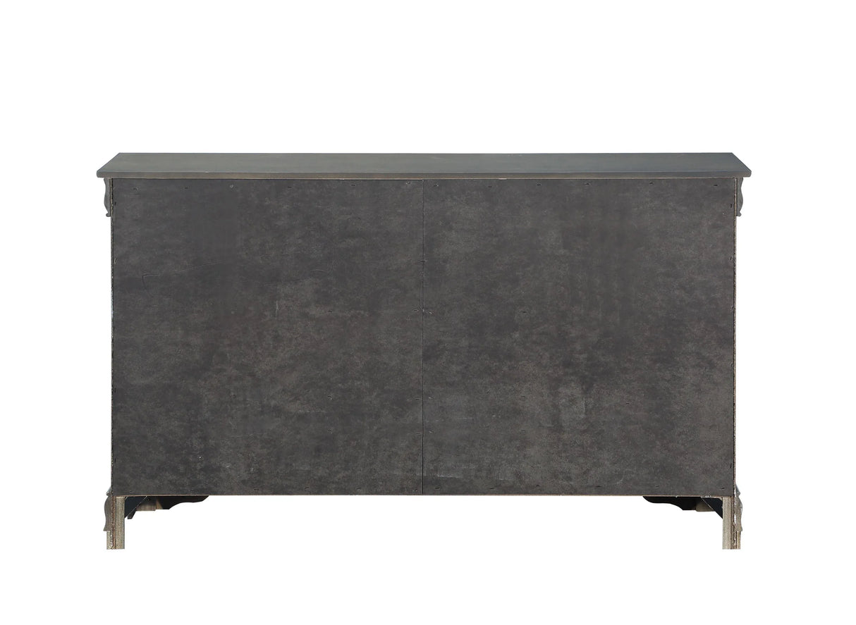 Dark Gray Synthetic Wood Six-Drawer Dresser - Omega Lifestyles