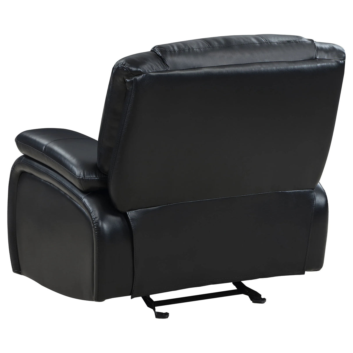 Black Upholstered Glider Recliner Chair With Recline - Omega Lifestyles