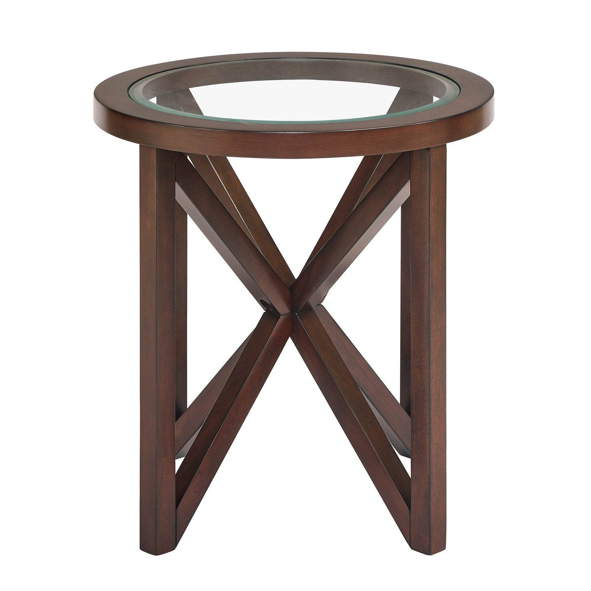 Modern Round Tempered Glass Top Coffee Table - Sleep Galleria