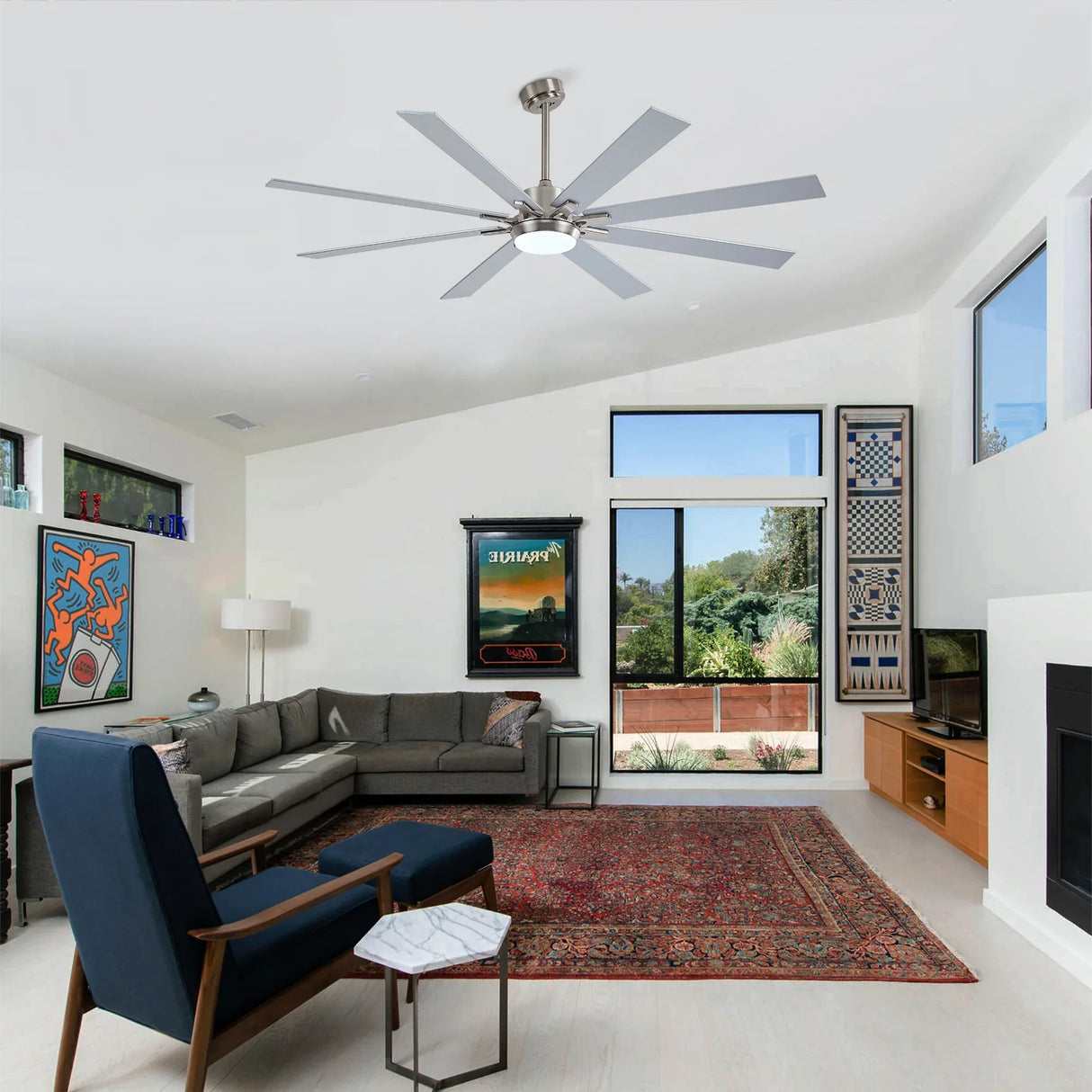 72-Inch Remote Control Modern Dimmable LED Ceiling Fan - Omega Lifestyles