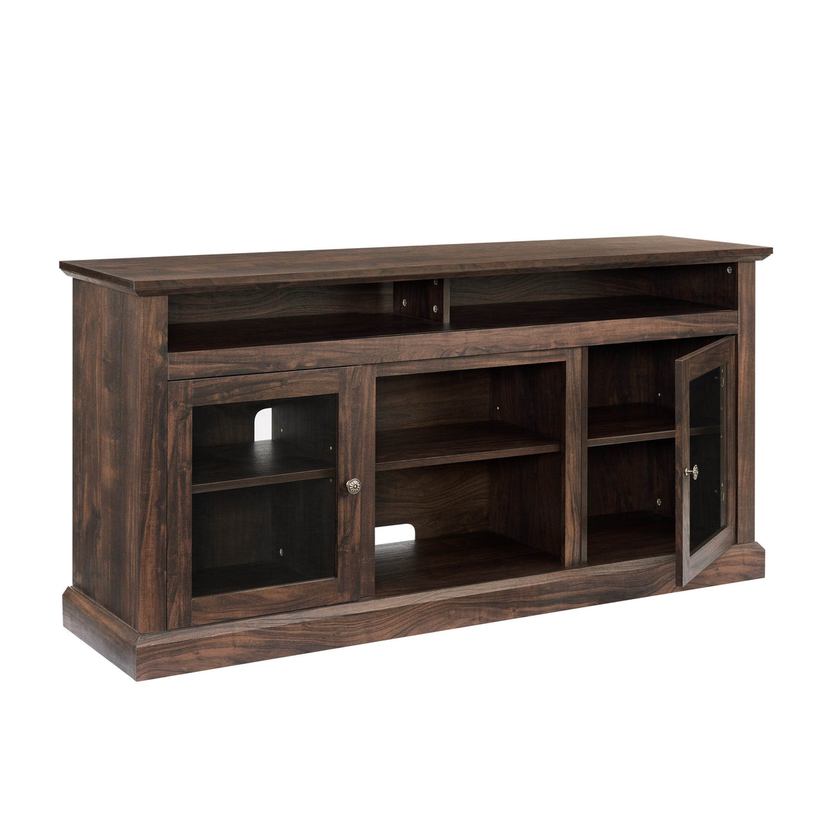 American Traditional Brown MDF TV Stand Console - Omega Lifestyles