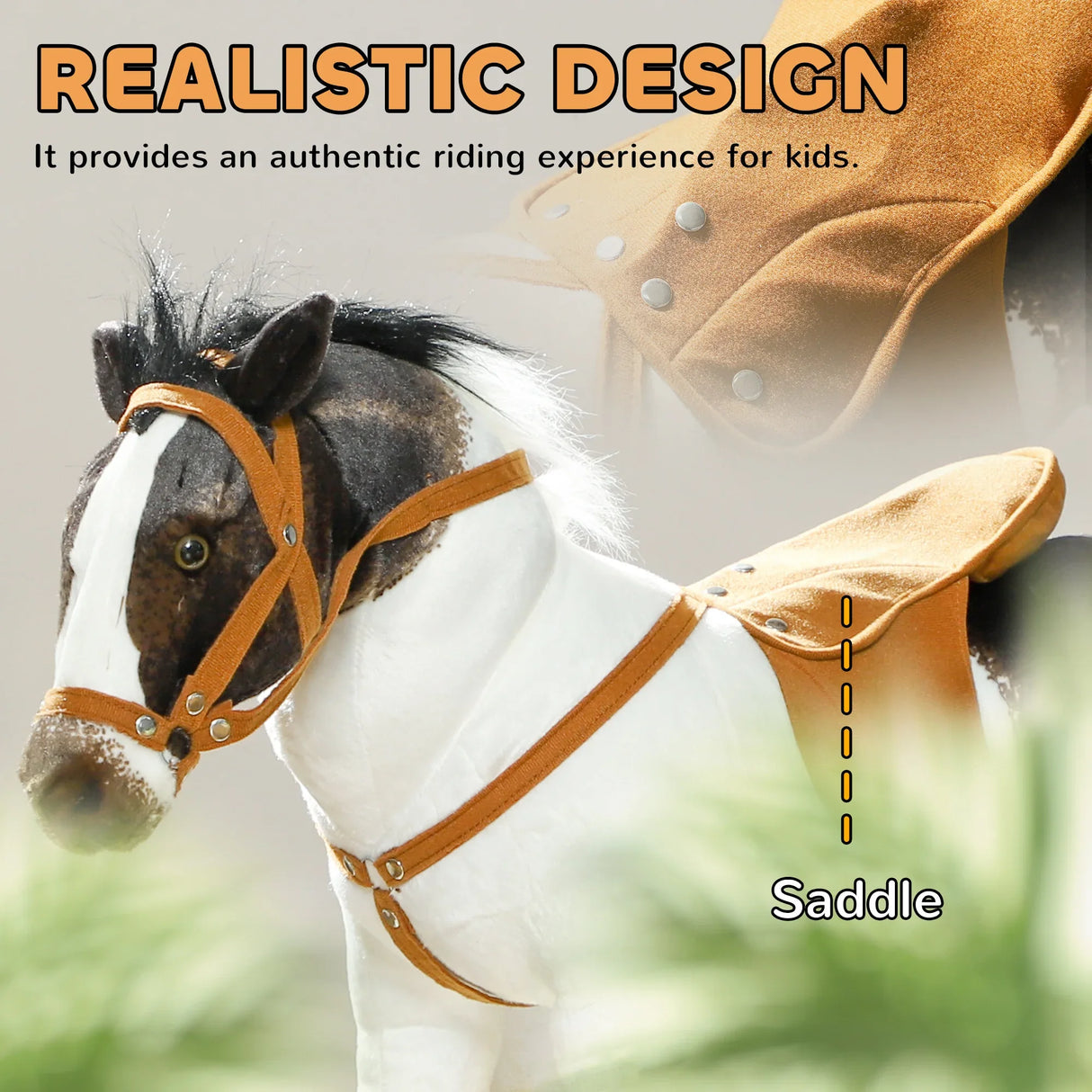 Ride-On Toddler Horse Toy With Neighing Sound - Omega Lifestyles