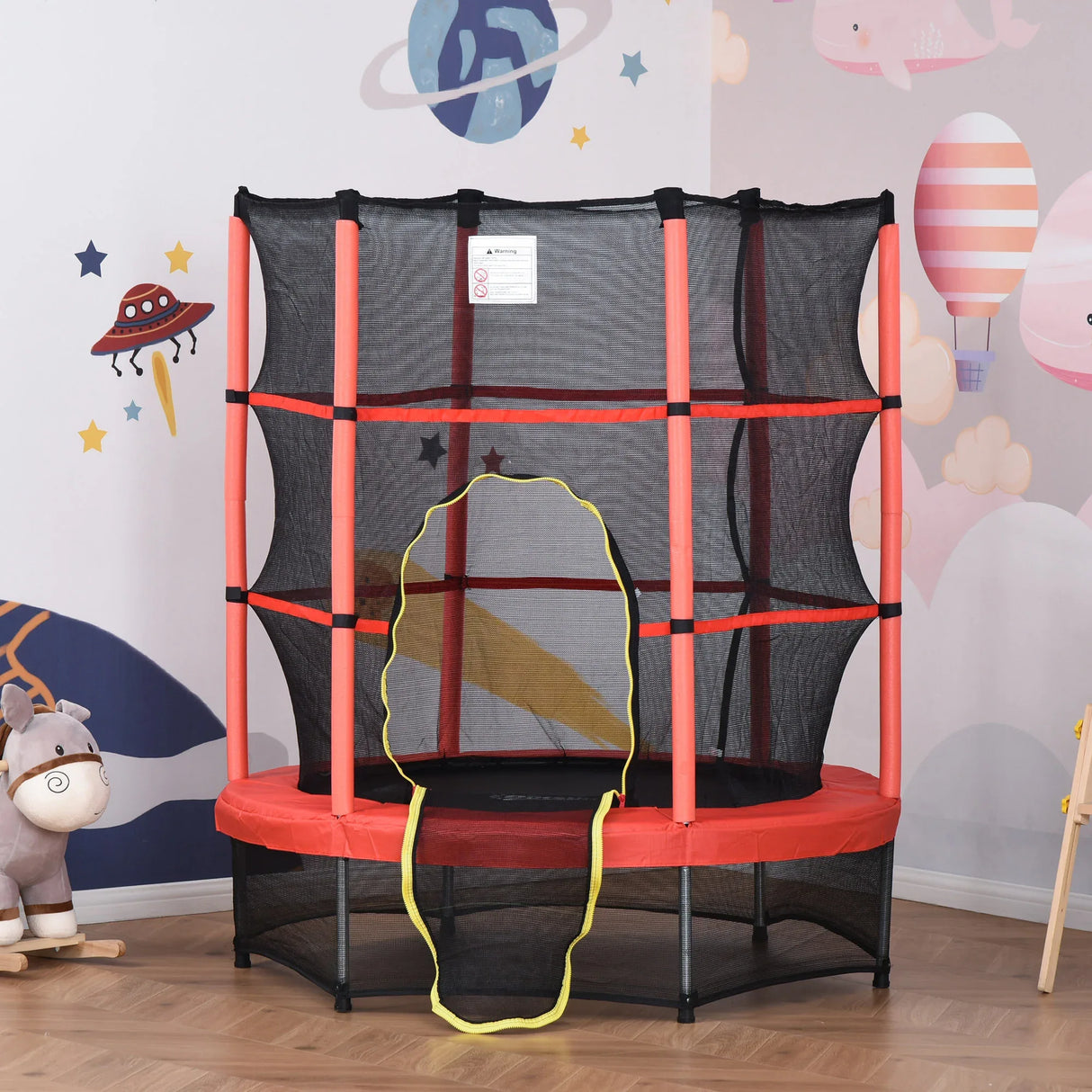 Kids Springless Indoor Outdoor Safety Trampoline With Net - Omega Lifestyles