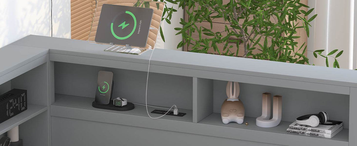 Full Size Wooden Daybed With Trundle USB Charging Station - Omega Lifestyles