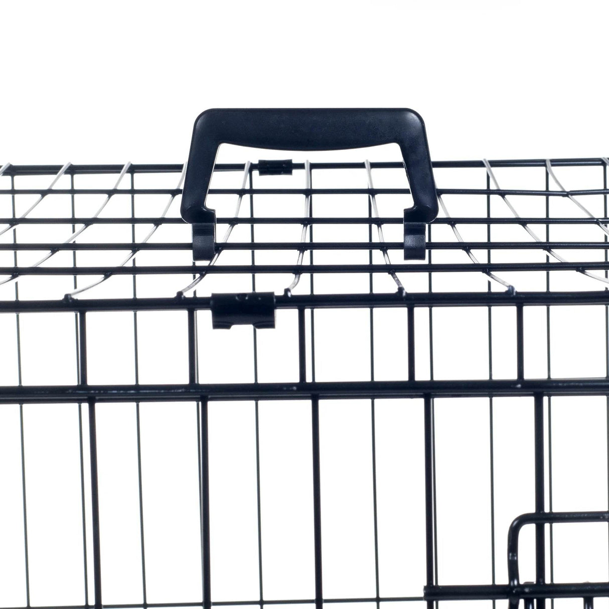 36-Inch Dog Crate - Double Door Pet Kennel with Divider Panel - Foldable Dog Cage with Carry Handle for Portability and Storage by (Black)