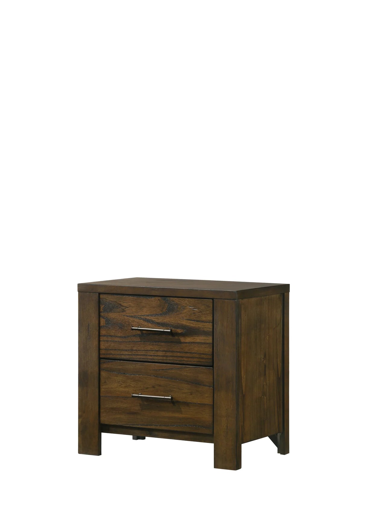 Oak Finish Synthetic Wood Classic Storage Nightstand - Omega Lifestyles