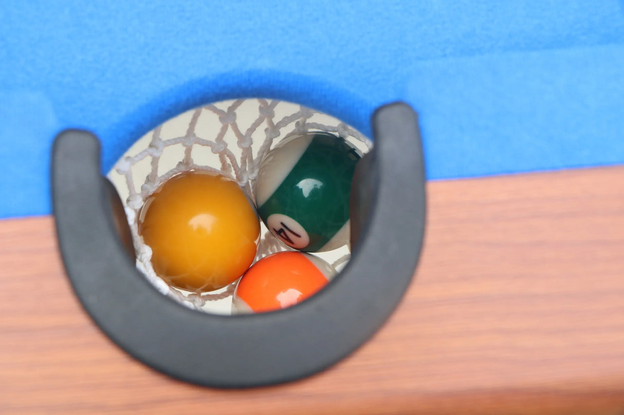 5.5-Foot Foldable Blue Velvet Cloth Billiard Table - Omega Lifestyles