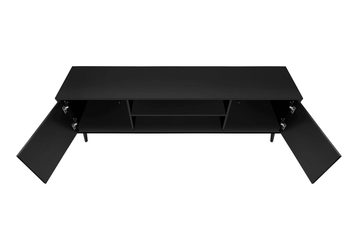 72-Inch Contemporary Brown And Black TV Stand Console - Sleep Galleria