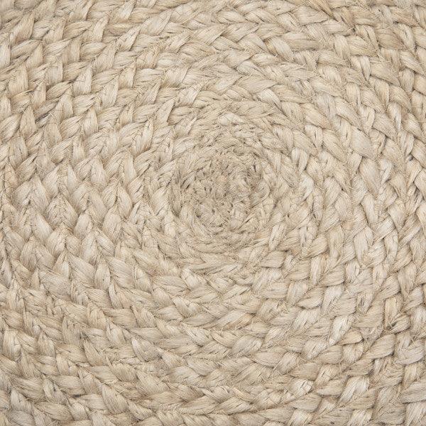 Round Handcrafted Cotton Jute Pouf Accent Seating - Omega Lifestyles