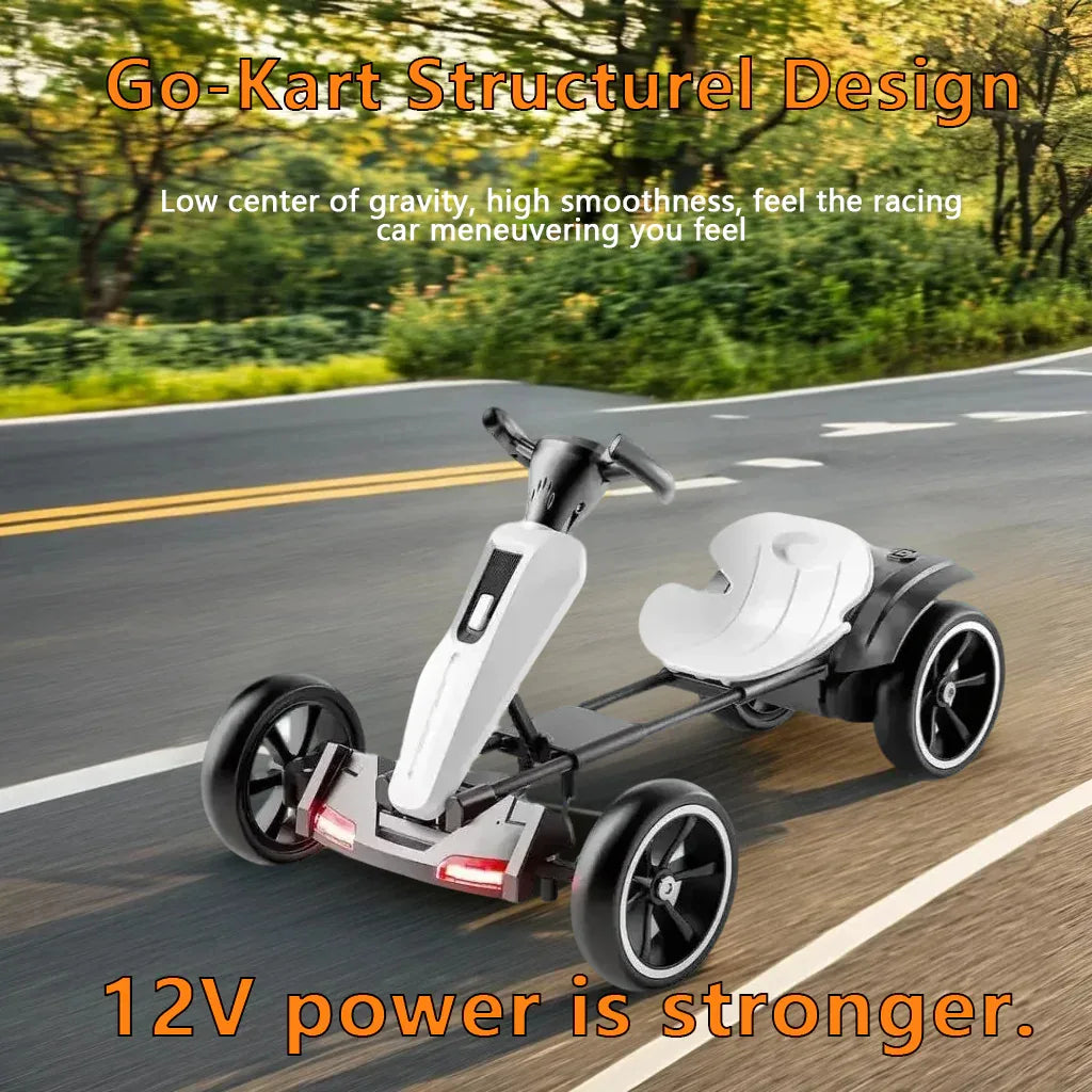 12V Foldable Kids Electric Pedal Go Kart With Adjustable Seat - Omega Lifestyles