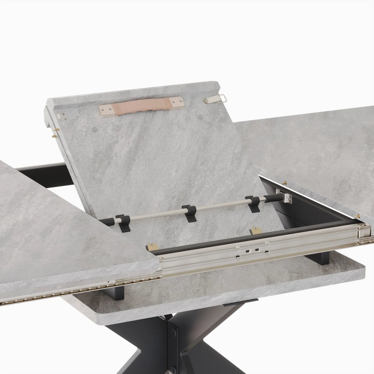 Modern Extendable MDF Metal Dining Table Set With Chairs - Omega Lifestyles