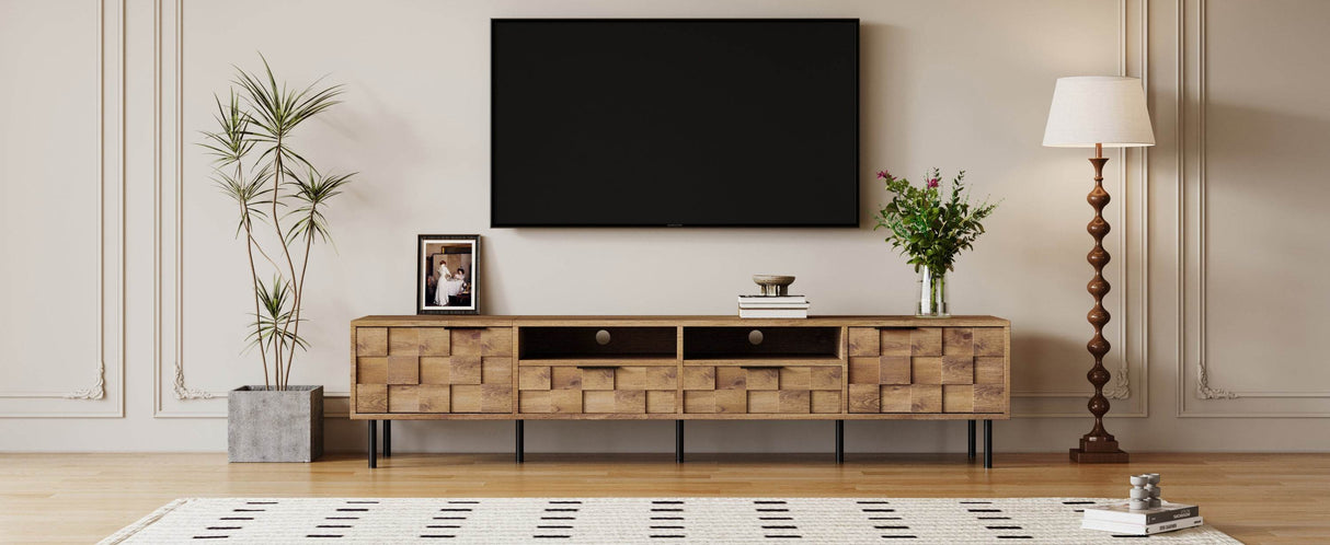 Mid Century Modern TV Stand With Storage Drawers - Sleep Galleria