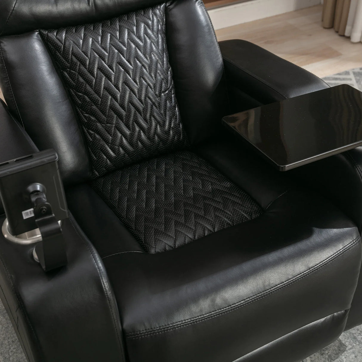 Power Reclining PU Leather Home Theater Recliner Chair - Omega Lifestyles
