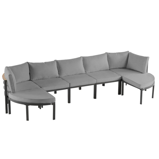 Modern Outdoor Sectional Patio Furniture Set With Cushions - Omega Lifestyles