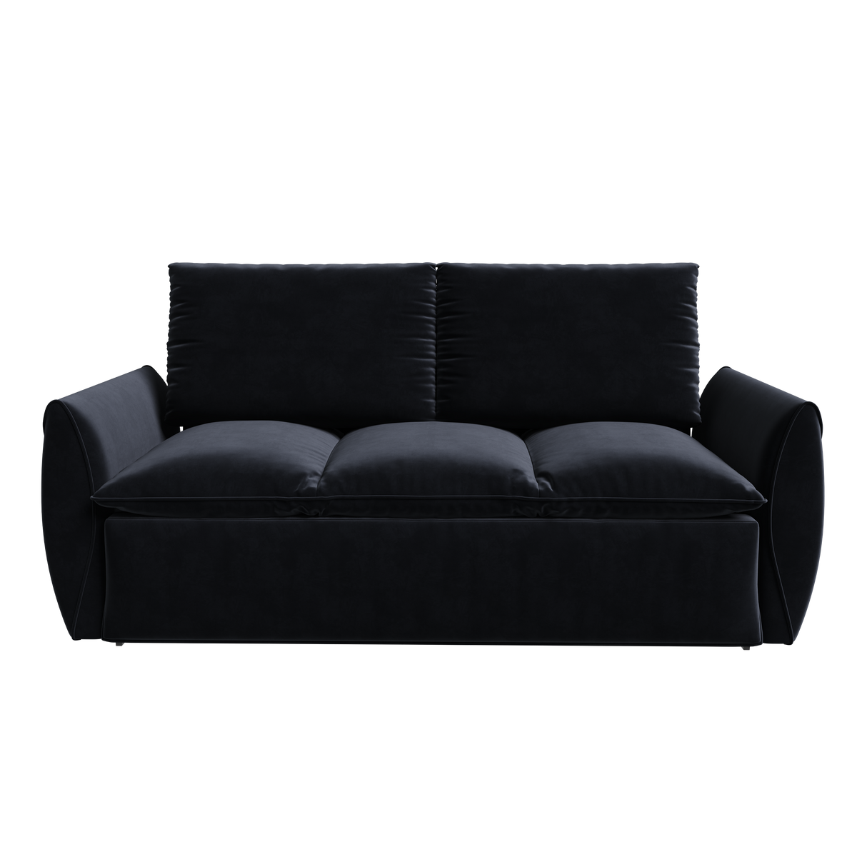 Multi-Functional 3-Seat Velvet Convertible Sleeper Sofa Bed