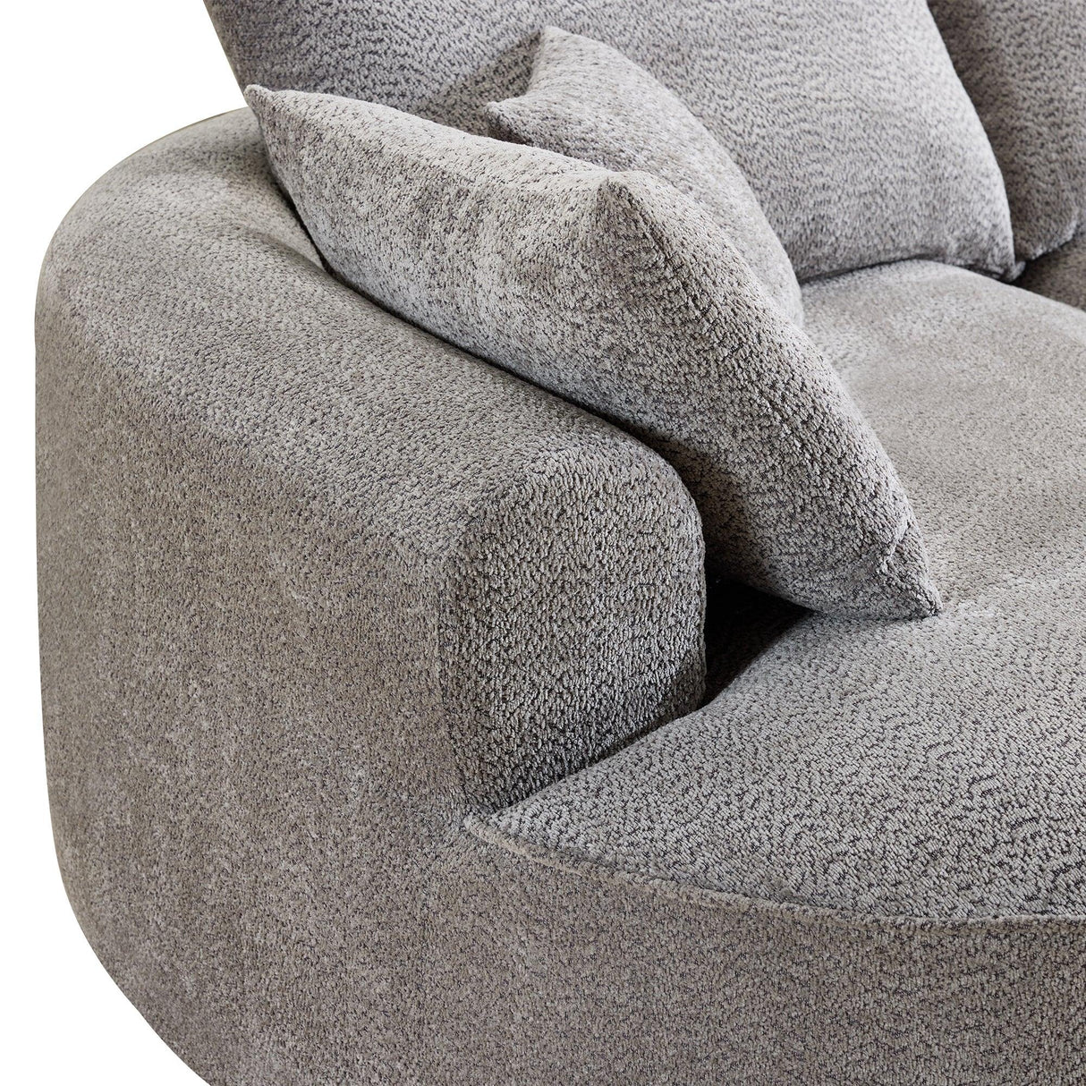 Minimalist Medium-Soft Chenille Foam 5-Seat Sofa - Omega Lifestyles