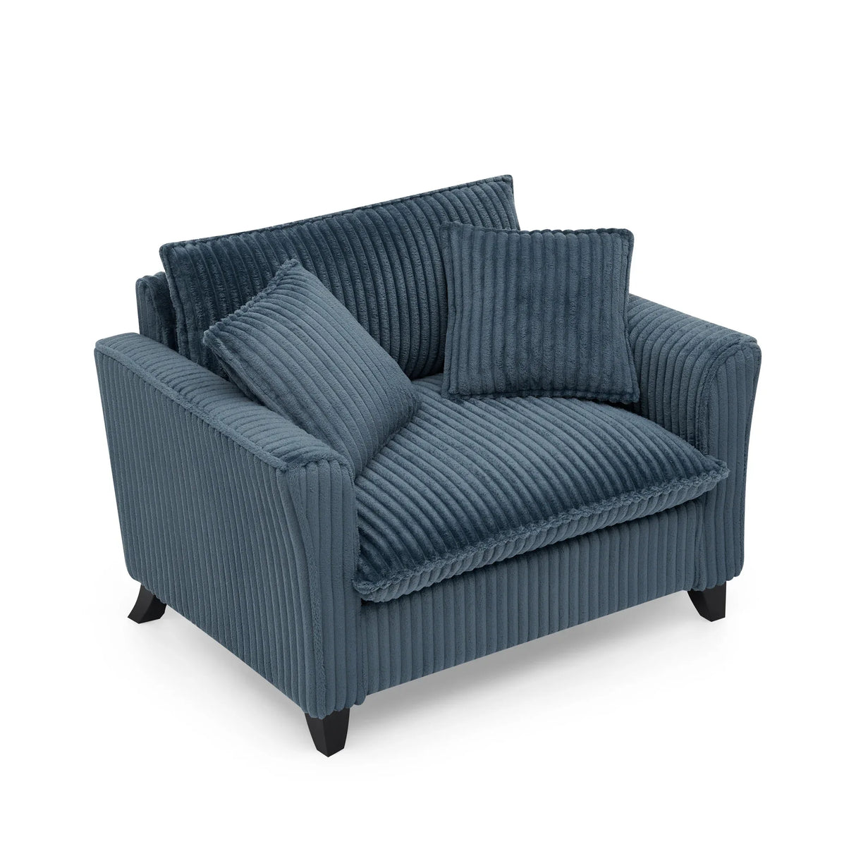 Corduroy Foam Lazyman Single-Person Sofa Chair Blue - Omega Lifestyles