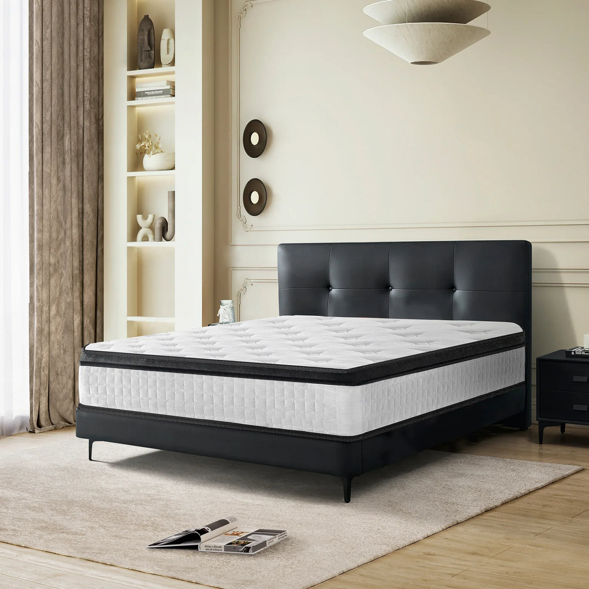 Full Medium 12-Inch Hybrid Memory Foam Full Mattress - Omega Lifestyles