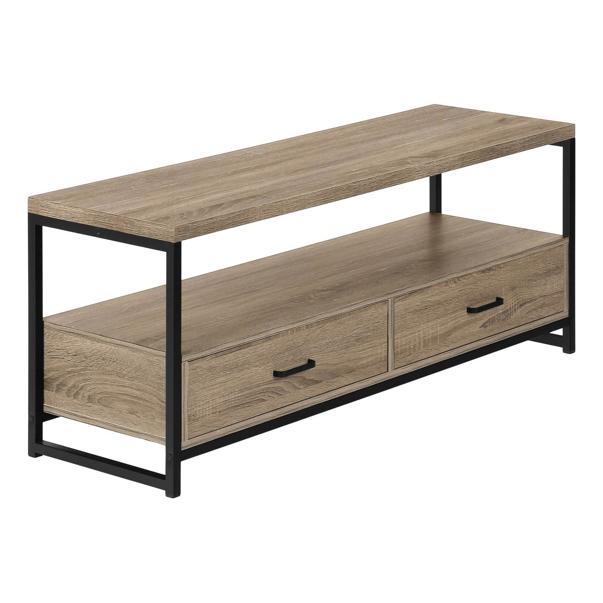 48-Inch Modern Taupe Wood Look TV Stand Console - Sleep Galleria
