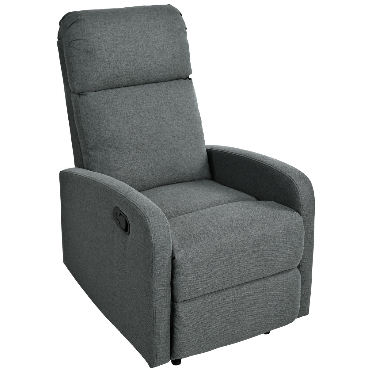 Manual Adjustable Recliner Chair Charcoal Polyester Upholstery - Omega Lifestyles