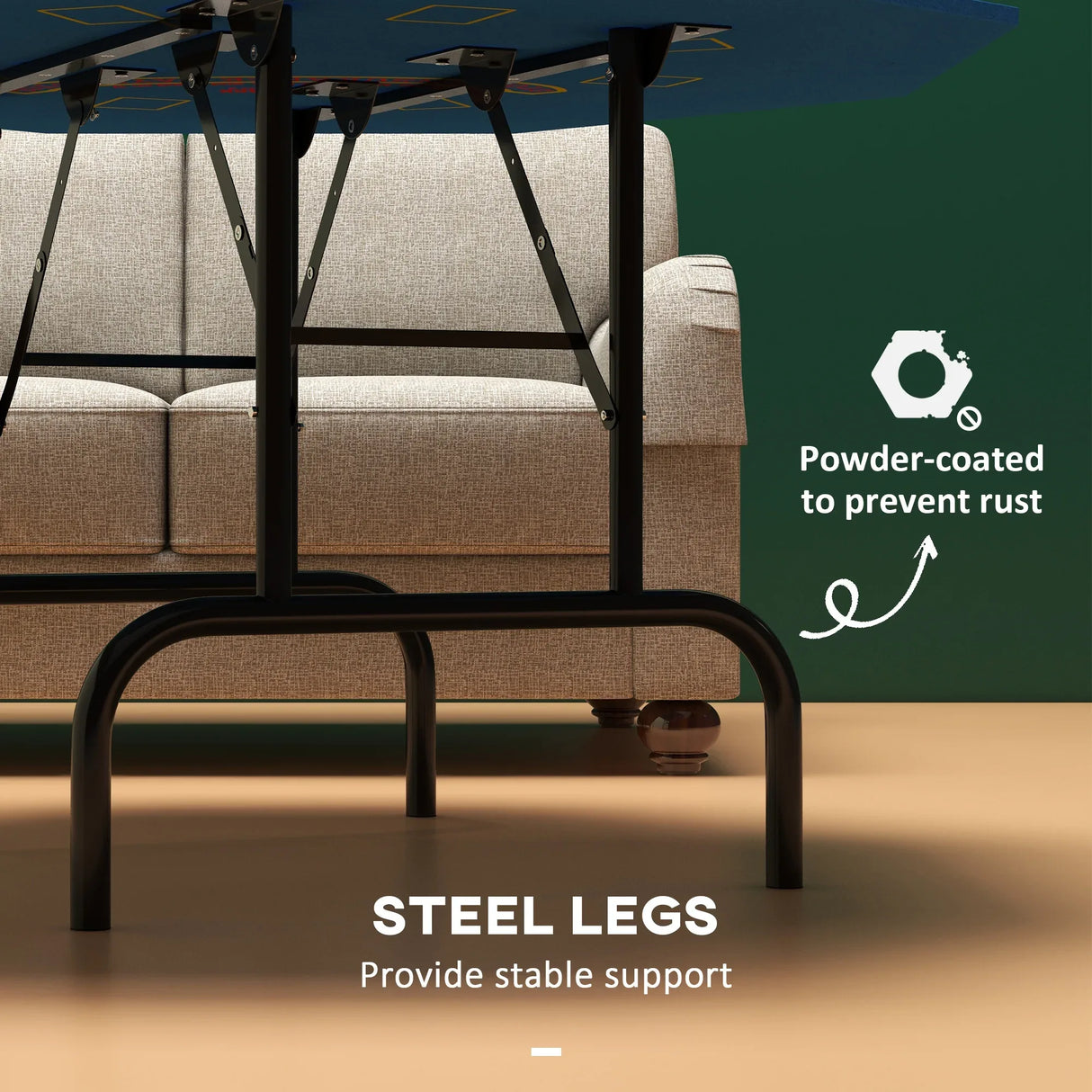 Foldable 8-Player Felt Poker Table With Accessories - Omega Lifestyles