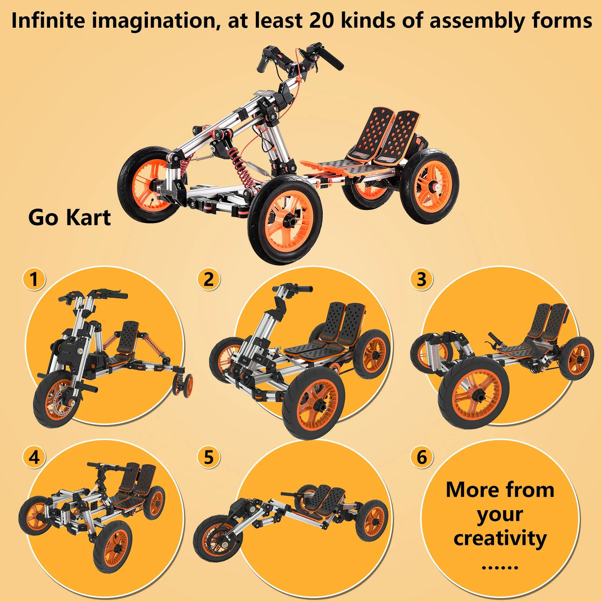 Modular Aluminum Electric Kids Go-Kart With Upgradable Modules - Omega Lifestyles