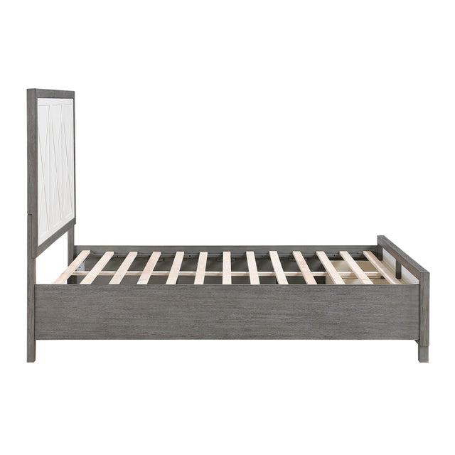 Queen Wood Platform Bed With Footboard Storage - Omega Lifestyles