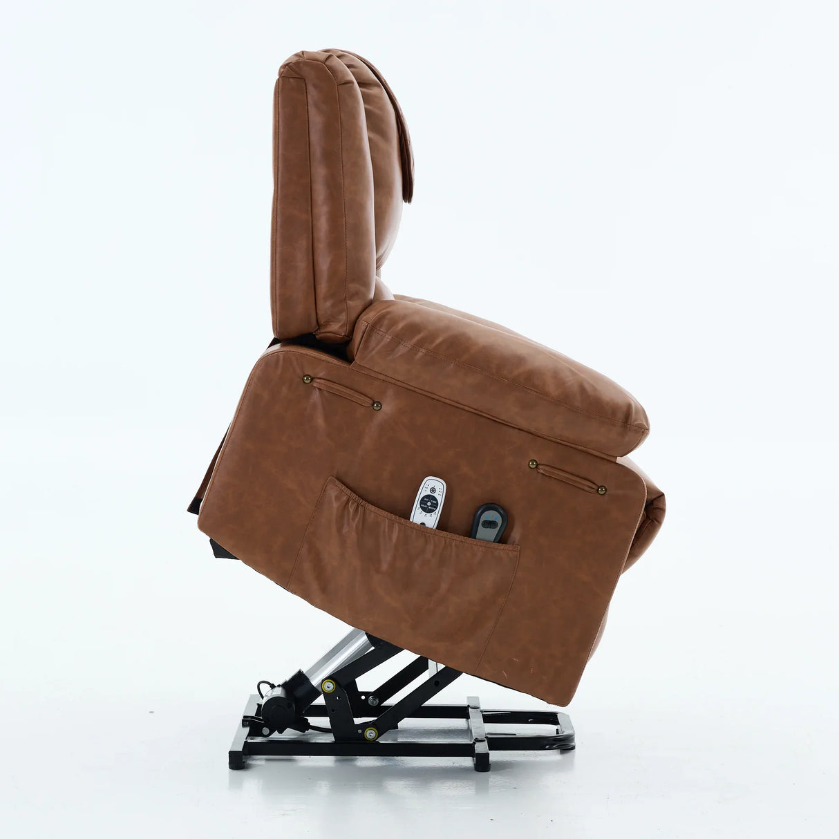 Medium-Firm PU Leather Remote-Controlled Heating Massage Recliner - Omega Lifestyles