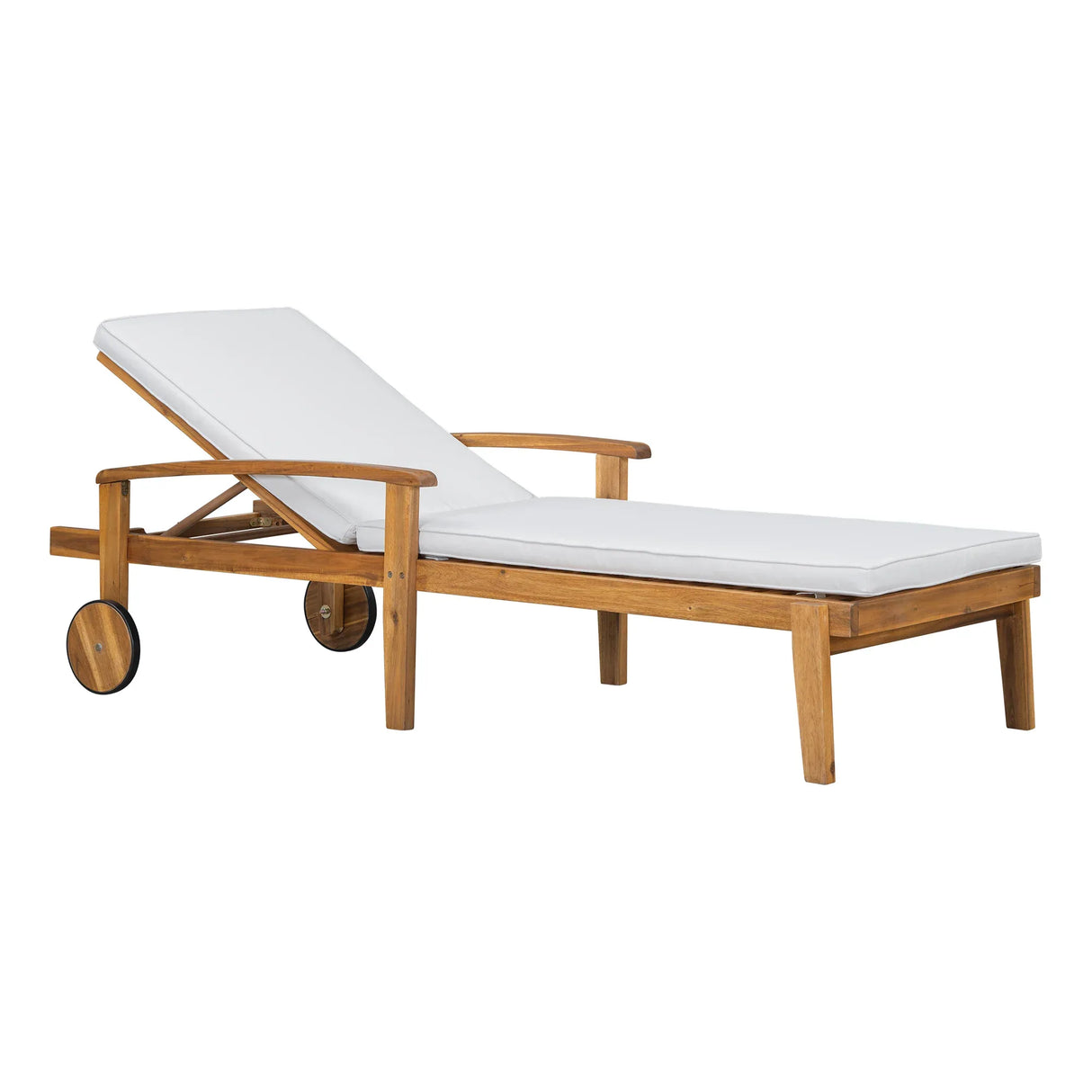 Acacia Wood Adjustable Reclining Chaise Lounge - Omega Lifestyles