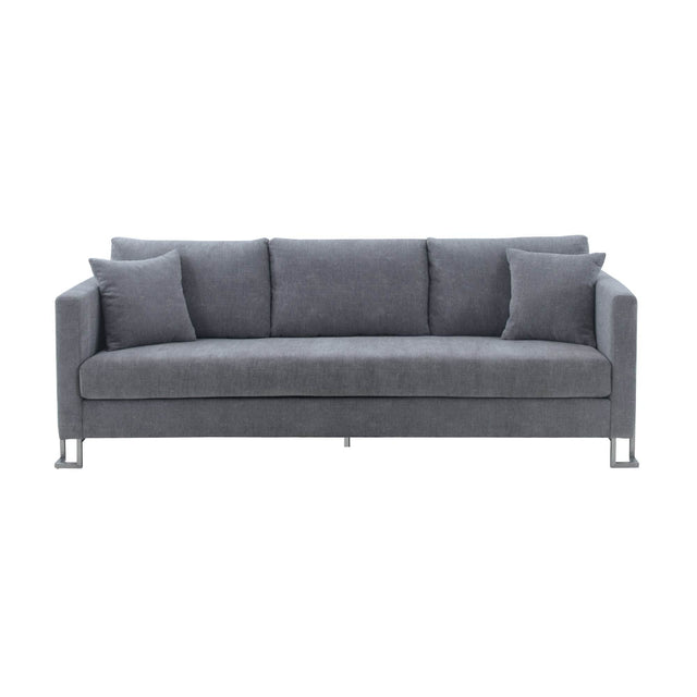 Contemporary Gray Fabric Upholstered 4-Seat Sofa - Omega Lifestyles