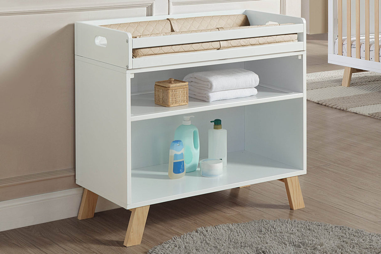 Solid Wood Contemporary Multipurpose Changing Table White