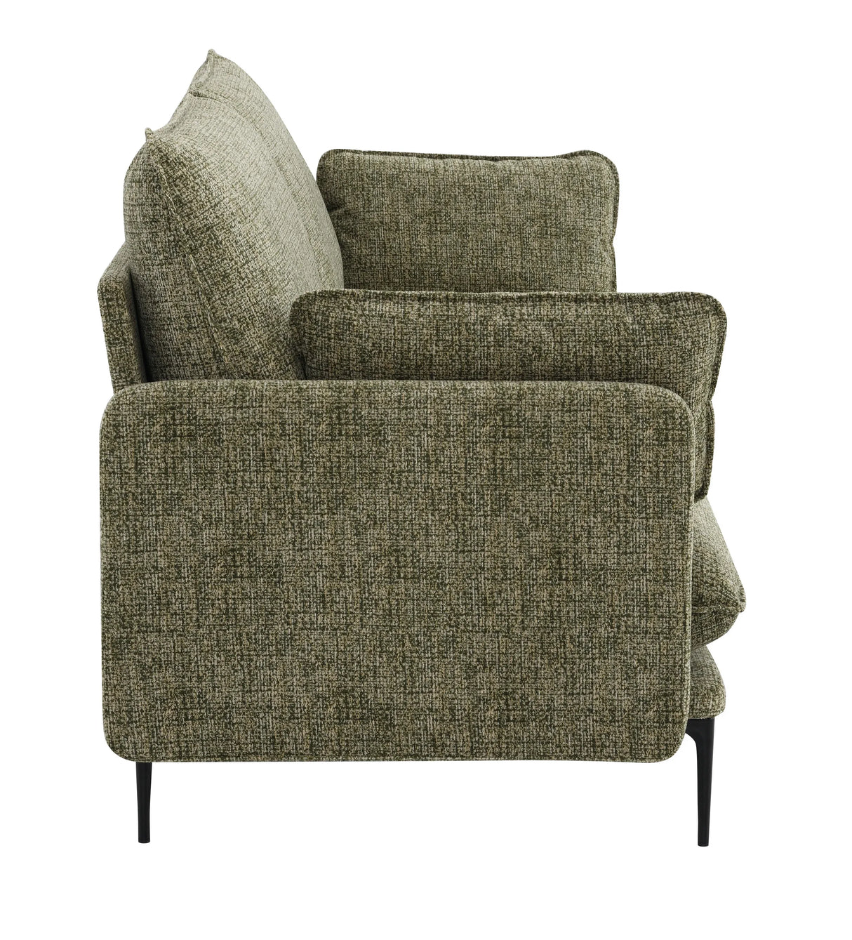 Green Chenille Compressed Cushion 2-Seat Sofa - Omega Lifestyles