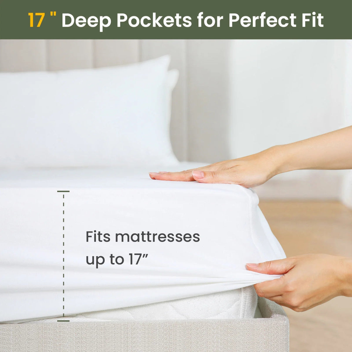Waterproof Mattress Protector – Deep Pocket Fit up to 17” - Sleep Galleria