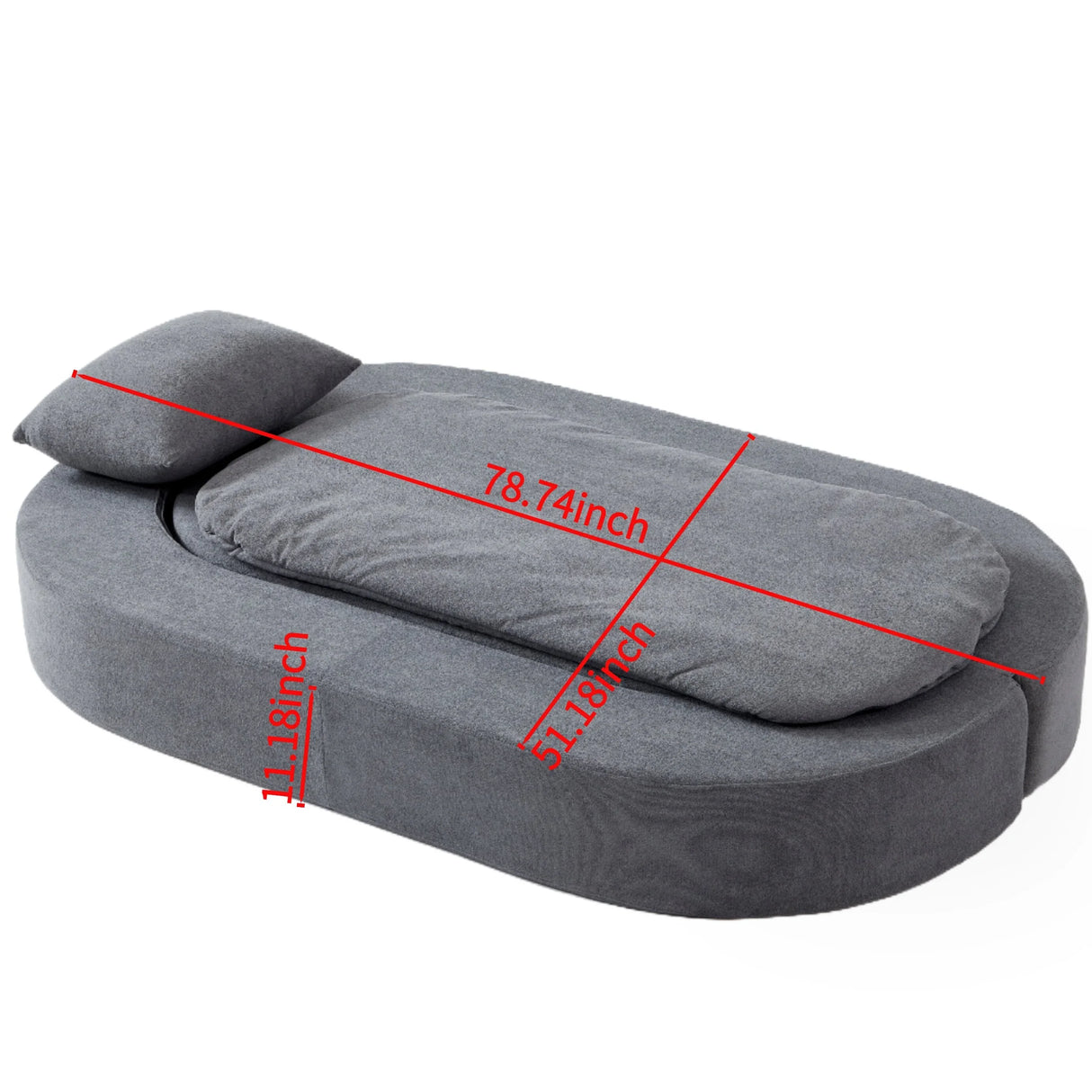 Foldable Memory Foam Convertible Sofa Bed Twin - Omega Lifestyles