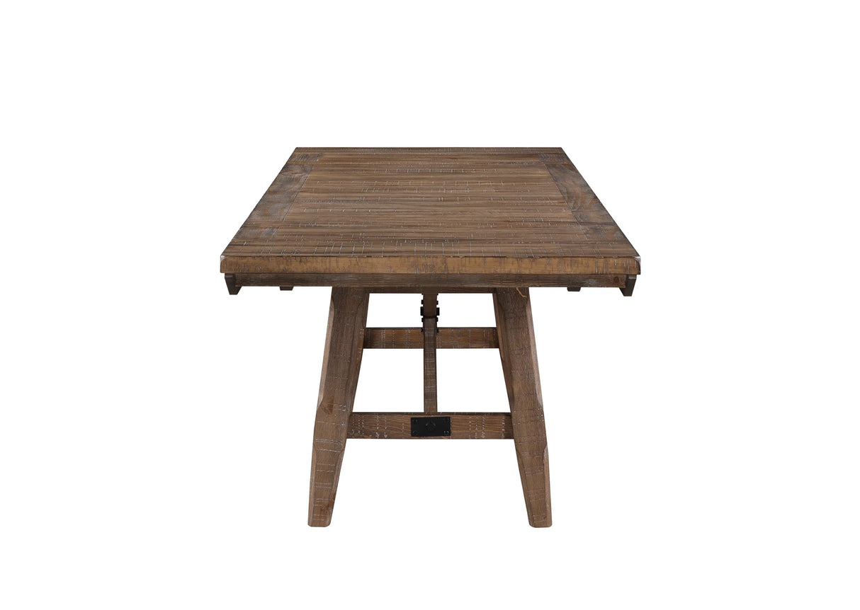 7-Piece Distressed Wood Modern Ranch Dining Set - Omega Lifestyles