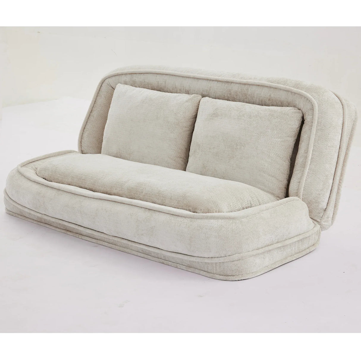 Medium-Soft Adjustable Loveseat Lazy Sofa With Chenille Upholstery - Omega Lifestyles