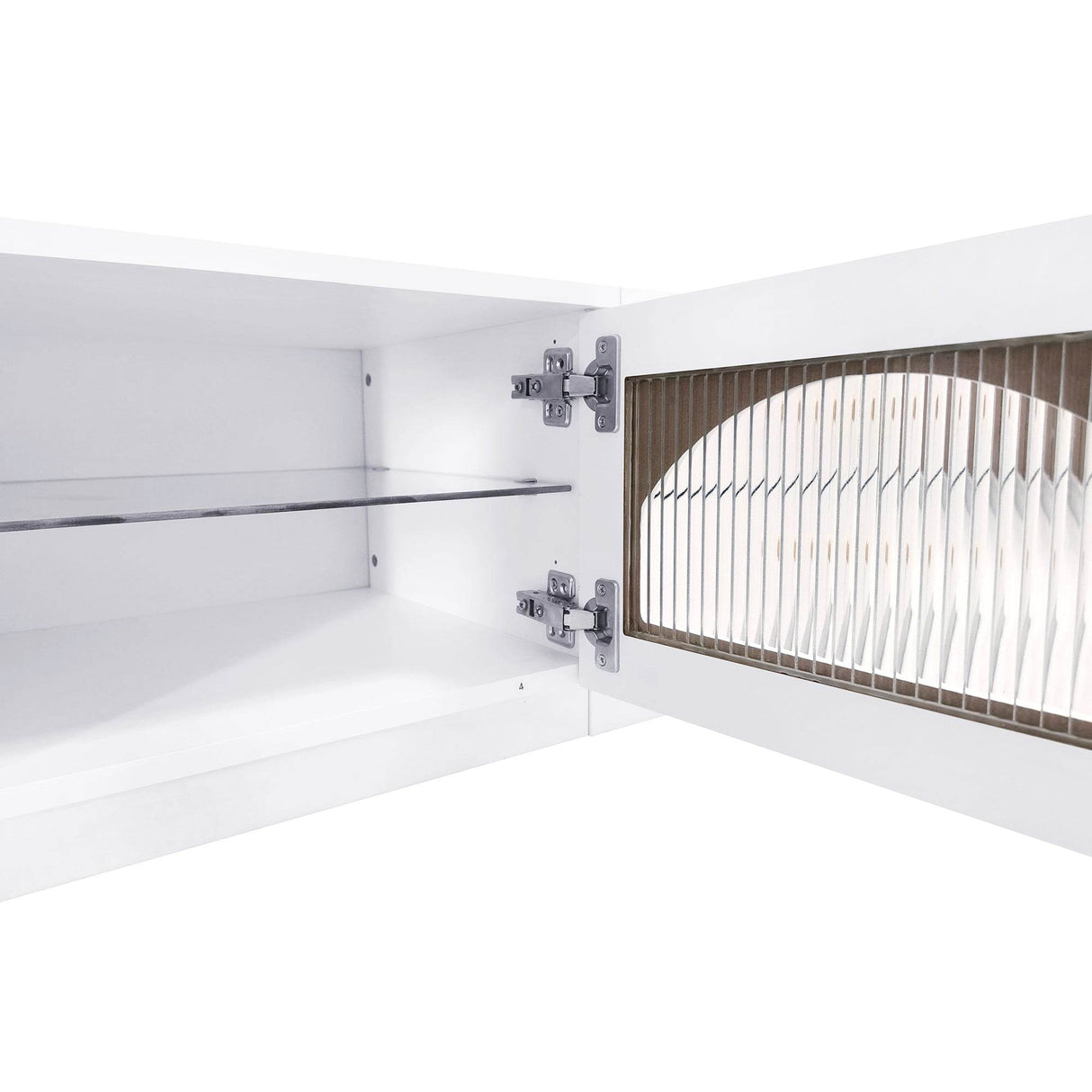 Modern White Particle Board TV Stand With Drawers - Sleep Galleria