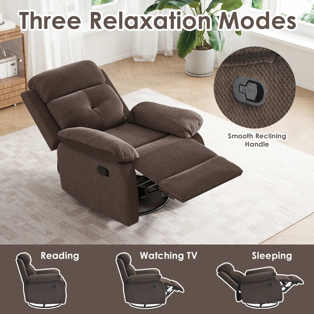Small Swivel Rocker Recliner Chair For Small Spaces - Omega Lifestyles