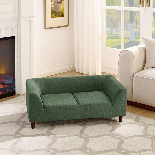 Modern Olive Green Foam Pet Sofa With Armrests And Backrest - Omega Lifestyles