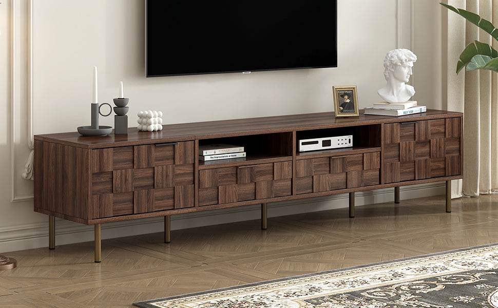 Mid Century Modern TV Stand With Storage Drawers - Sleep Galleria