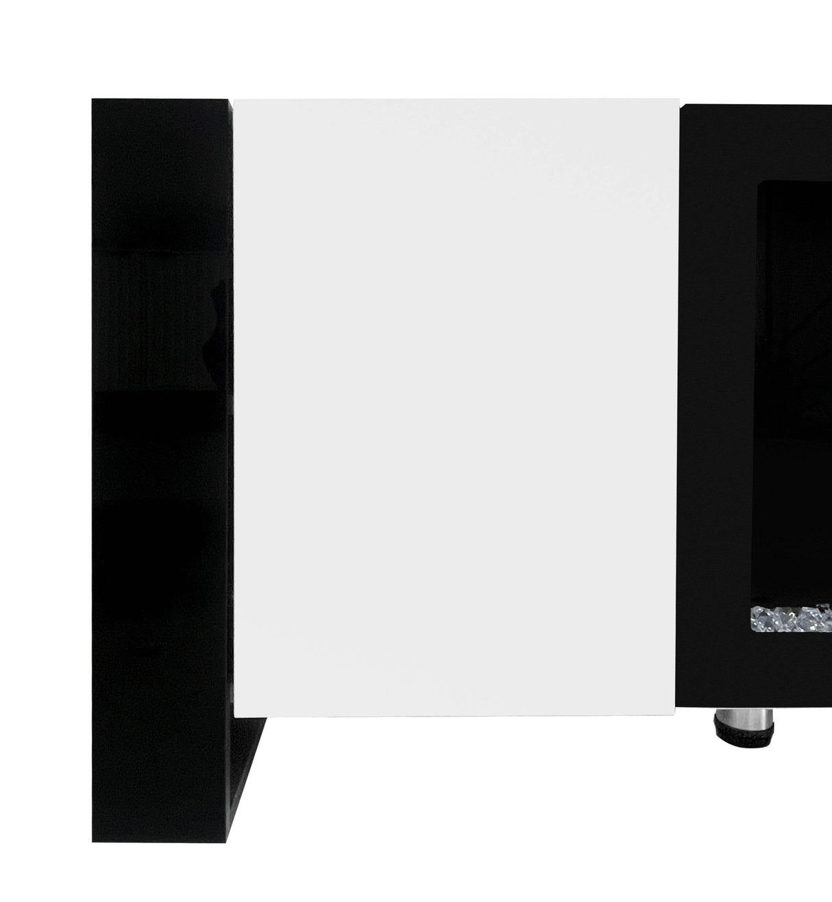 Modern White TV Stand With 34-Inch Electronic Fireplace - Sleep Galleria