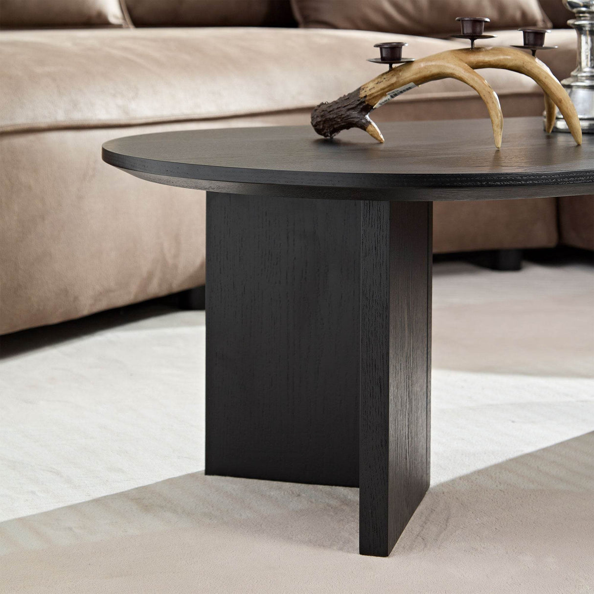 Modern Compact MDF Pedestal Base Coffee Table - Sleep Galleria