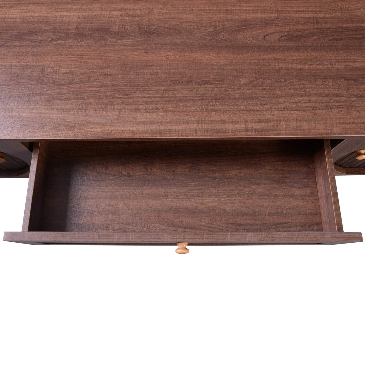 Modern Farmhouse Rattan TV Stand With Storage Cabinet - Sleep Galleria