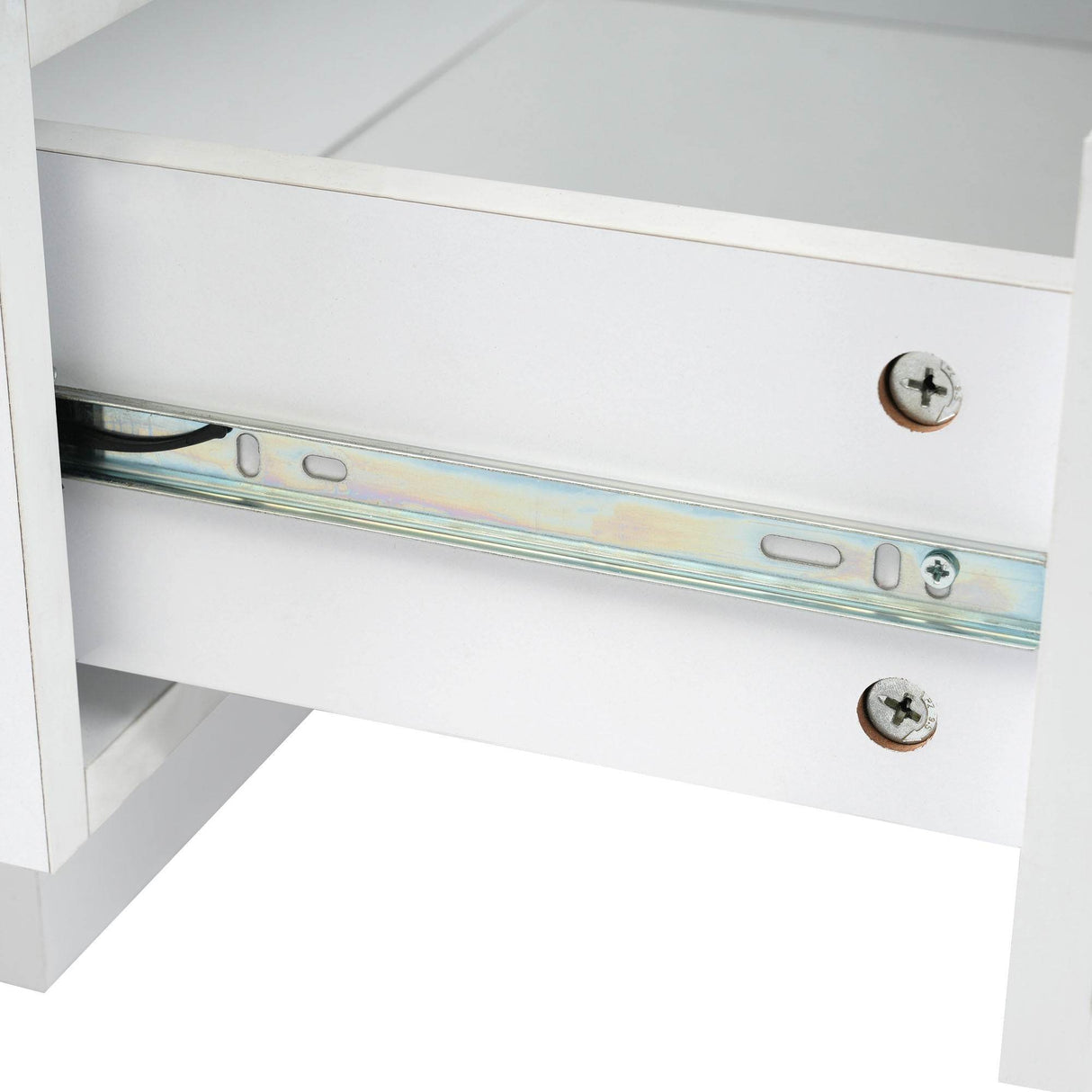 High Gloss White Marble TV Stand With Drawers - Sleep Galleria