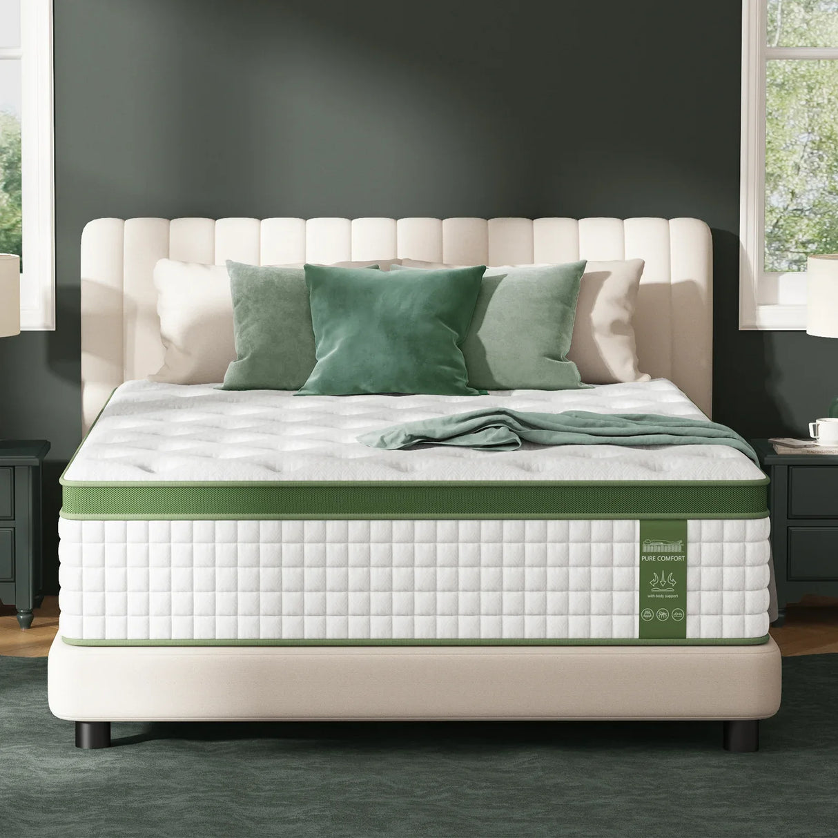 Medium 12-Inch Hybrid Gel Memory Foam Full Mattress - Omega Lifestyles