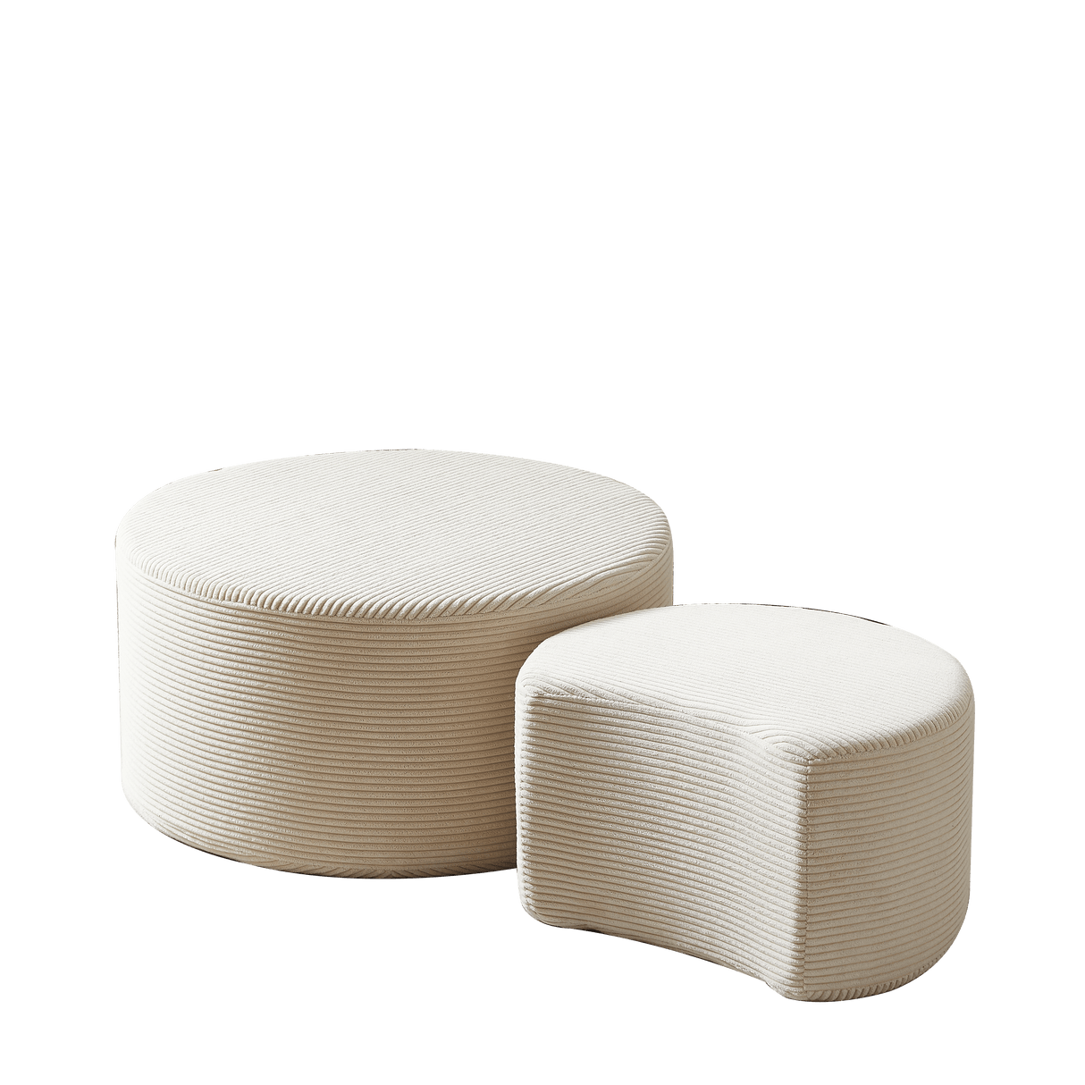 Set of 2 Upholstered Foam Ottoman Coffee Tables - Sleep Galleria