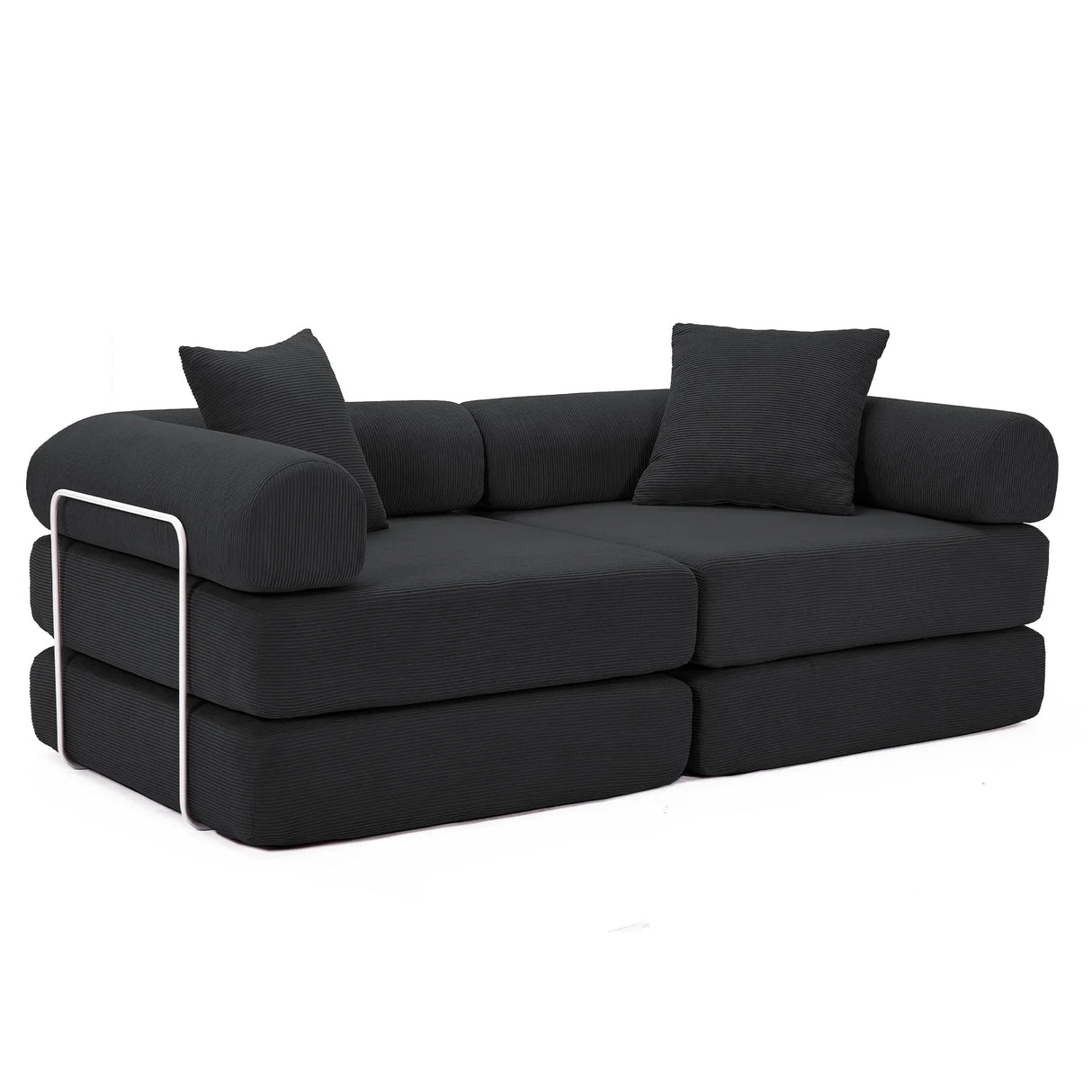 Modular Folding Convertible Corduroy Sofa Bed - Omega Lifestyles