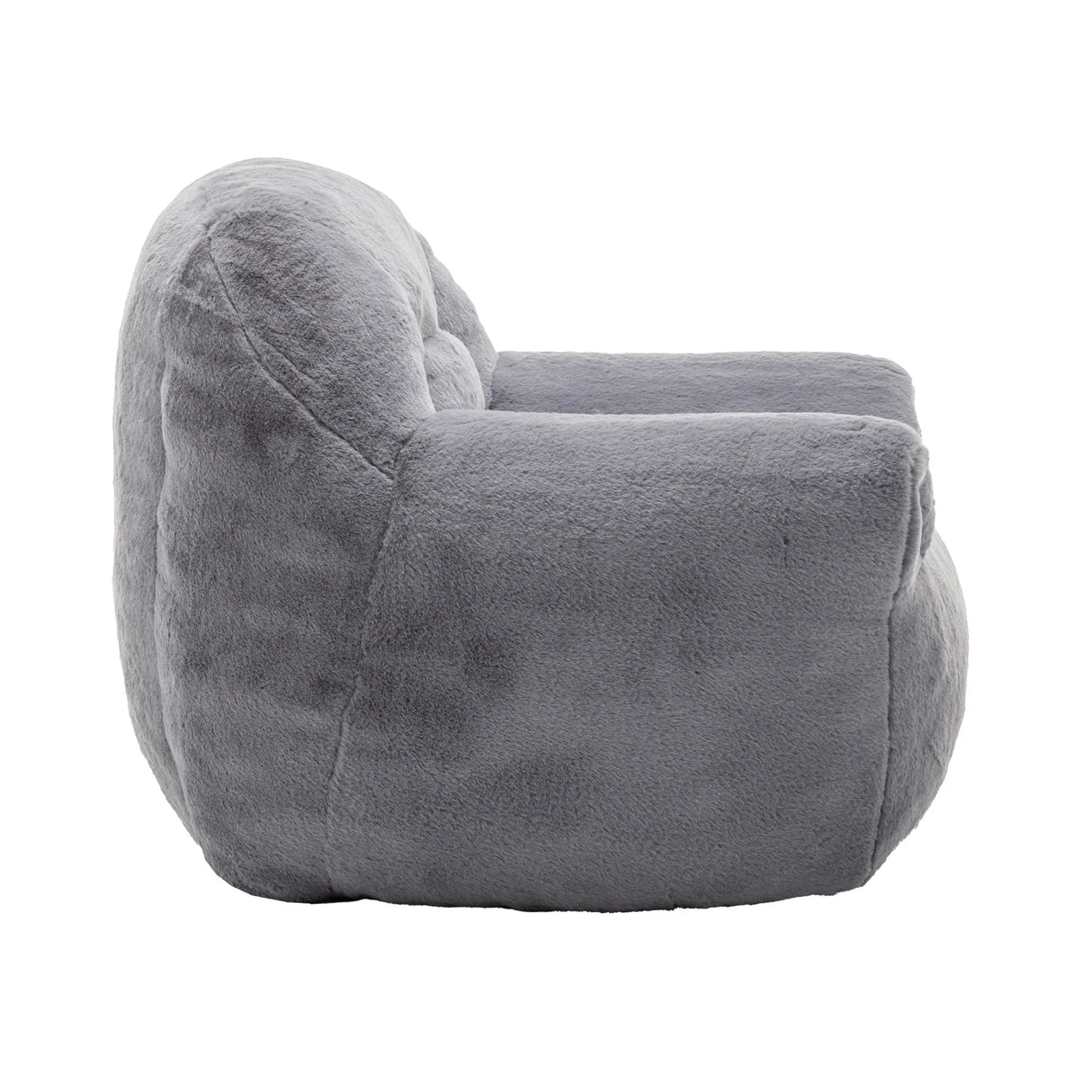 Comfy Faux Fur Bean Bag Chair With Back Support - Omega Lifestyles