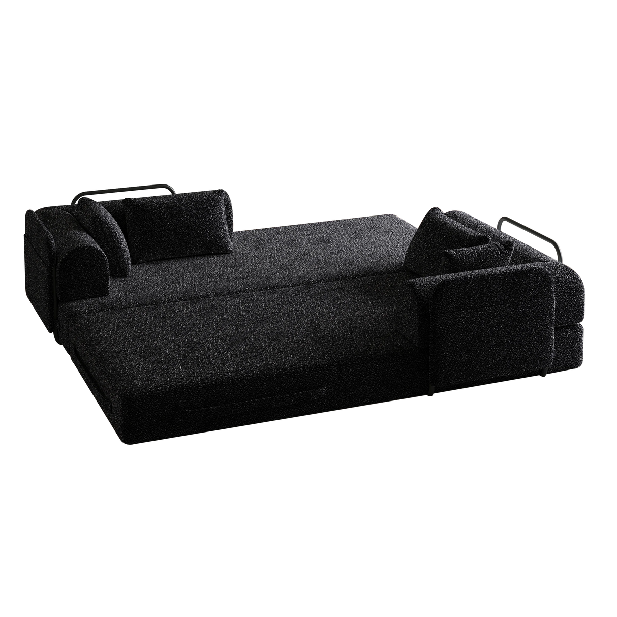 Convertible Chenille Sleeper Sofa Bed With Storage Pocket - Omega Lifestyles