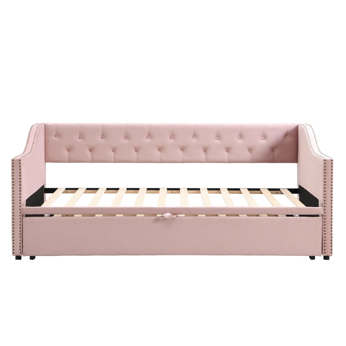 Twin Upholstered Velvet Daybed With Pop Up Trundle - Omega Lifestyles